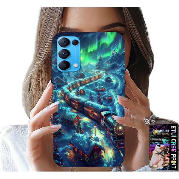 Custodia Per Oppo Find X3 Lite - Treno, Espresso Motivi Natalizi + Vetro-image