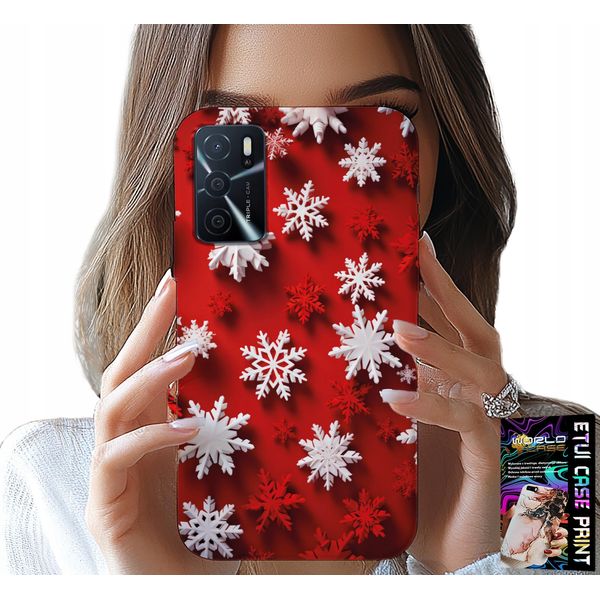 Custodia Per Oppo A16 / A16S / A54S - Fiocchi Di Neve, Neve, Stelle, Natale-image