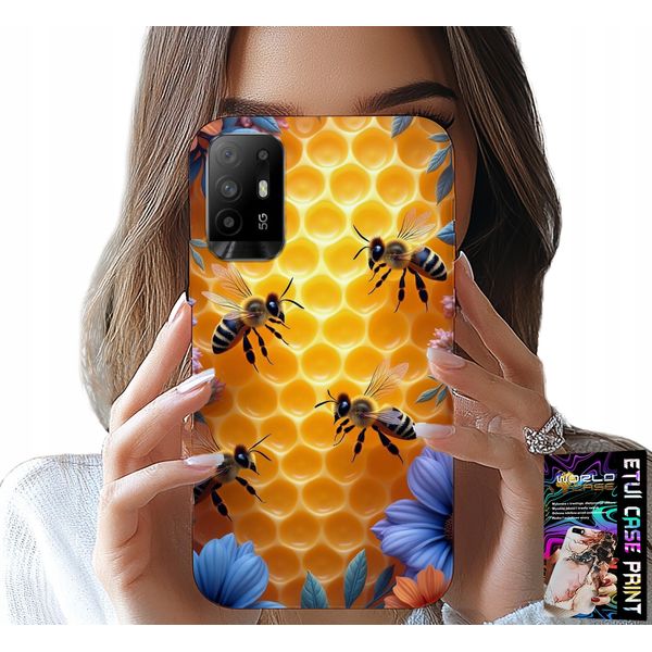 Custodia Per Oppo Reno 5Z / A94 5G - Custodia A Zaino A Nido D'ape Bee Hive-image