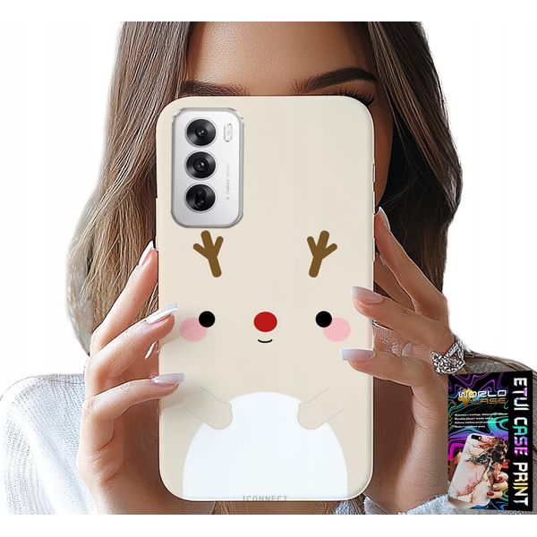 Custodia Per Oppo Reno12 5G - Renna, Renna, Disegni Natalizi-image