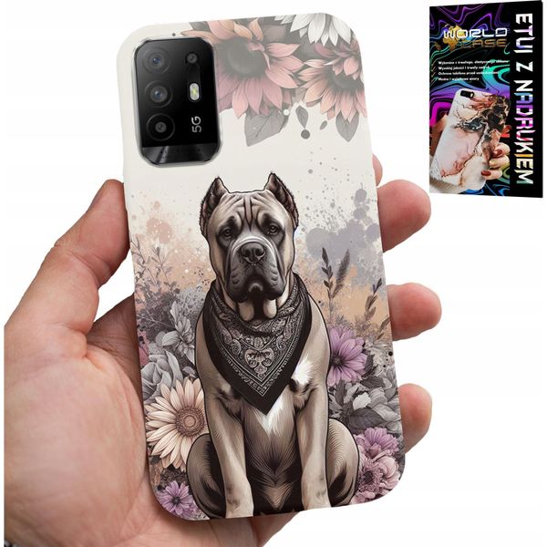 Custodia Per Oppo Reno 5Z / A94 5G - Coperchio Con Motivi Di Razze Canine + Lamina-image