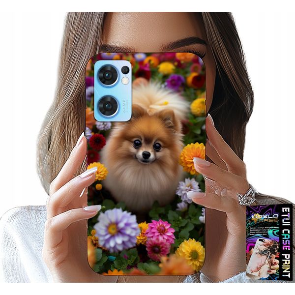 Custodia Per Oppo Reno7 5G - Cane Carino, Custodia Pomerania + Vetro-image