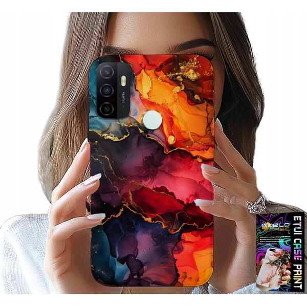 Custodia Per Oppo A53S / A53 2020 - Modelli Di Pietra, Custodia + Vetro-image