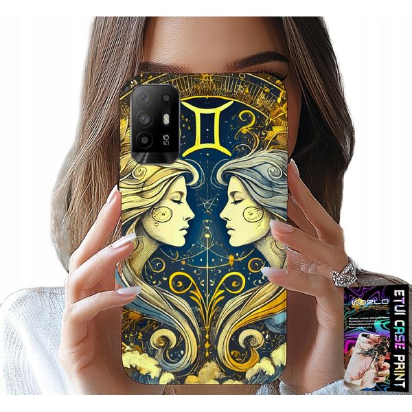 Custodia Per Oppo Reno 5Z / A94 5G - Segno Zodiacale, Gemelli Astronomia Custodia-image