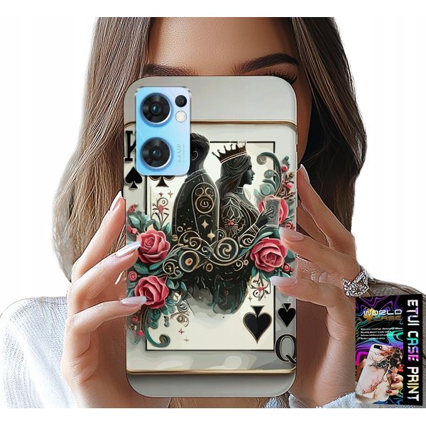 Custodia Per Oppo Reno7 5G - Carte Da Poker King + Vetro-image