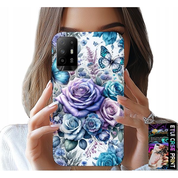 Custodia Per Oppo Reno 5Z / A94 5G - Modelli Floreali Blushes Custodia + Vetro-image