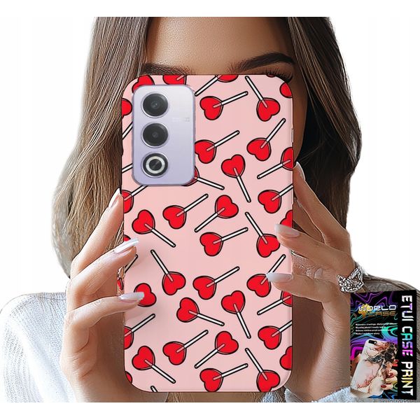 Custodia Per Oppo A80 5G - Donna, Modello Lollipop Alla Moda Con Cuoricini-image