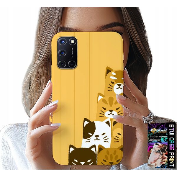 Custodia Per Oppo A52 - Love Cat, Disegni Con Gatti, Custodia + Vetro-image
