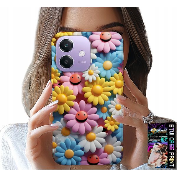 Custodia Per Oppo A40 / A40M - Custodia Con Fiori Colorati E Margherite-image