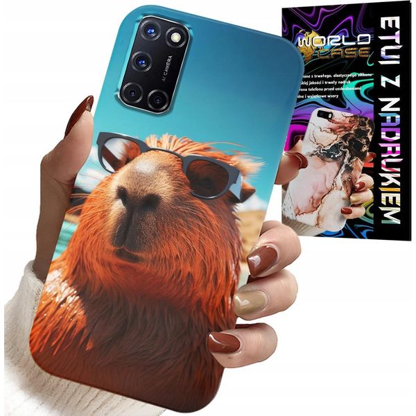 Custodia Per Oppo A52 - Sweet Capibara, Custodia Capibara + Vetro-image