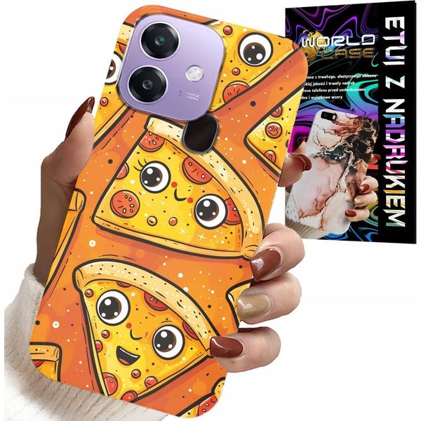 Custodia Per Oppo A40 / A40M - Custodia Per Pizza Dolce E Sorridente + Vetro-image