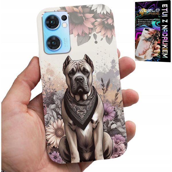 Custodia Per Oppo Reno7 5G - Cover Con Motivi Di Razze Canine + Foglio Di Alluminio-image
