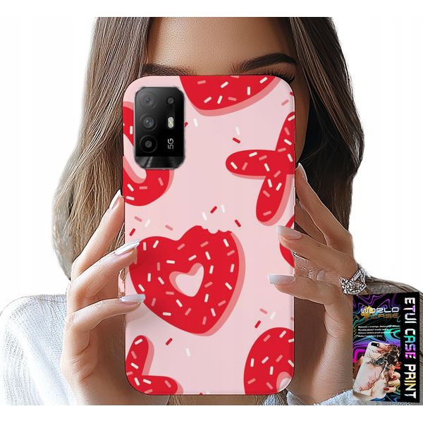 Custodia Per Oppo Reno 5Z / A94 5G - Donna, Design Alla Moda Xoxo Heart + Glass-image