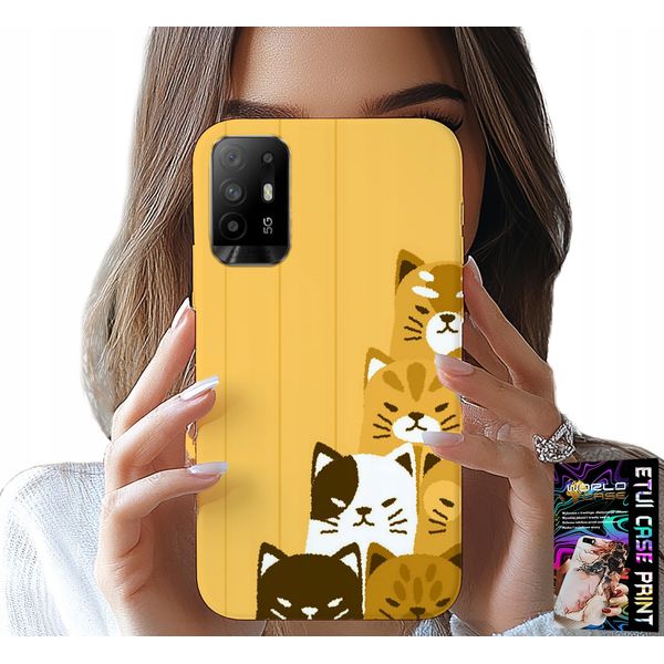 Custodia Per Oppo Reno 5Z / A94 5G - Gatto D'amore, Disegni Con Gatti, Custodia + Vetro-image