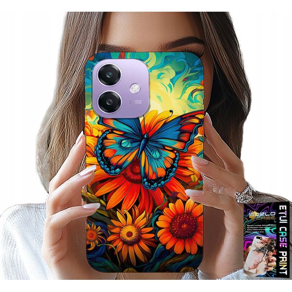 Custodia Per Oppo A40 / A40M - Custodia Farfalle Fiori Rose-image