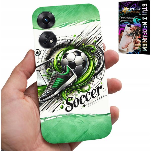 Custodia Per Oppo Reno8 T 4G - Calcio, Custodia Per Calcio + Vetro-image