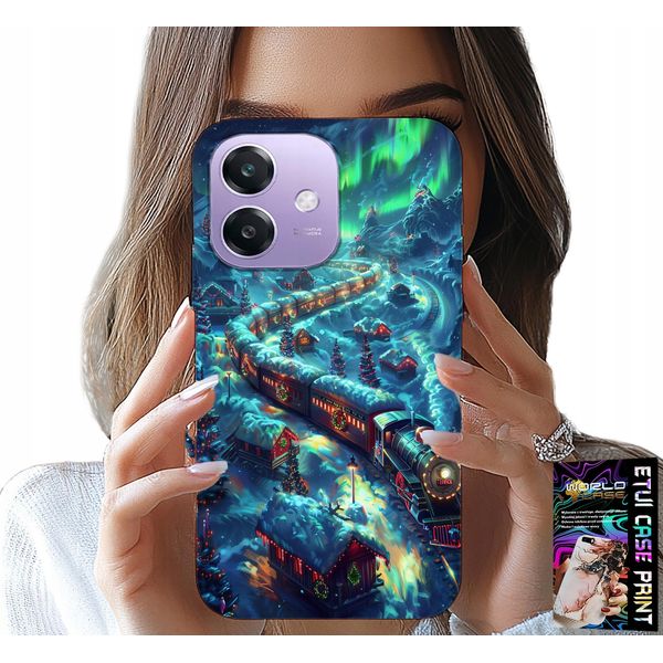 Custodia Per Oppo A40 / A40M - Treno, Motivi Natalizi + Vetro-image
