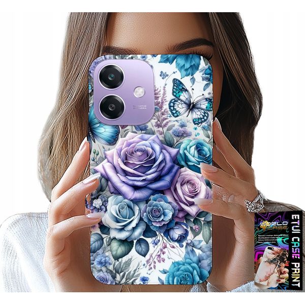 Custodia Per Oppo A60 5G - Custodia Con Motivi Floreali Blush + Vetro-image