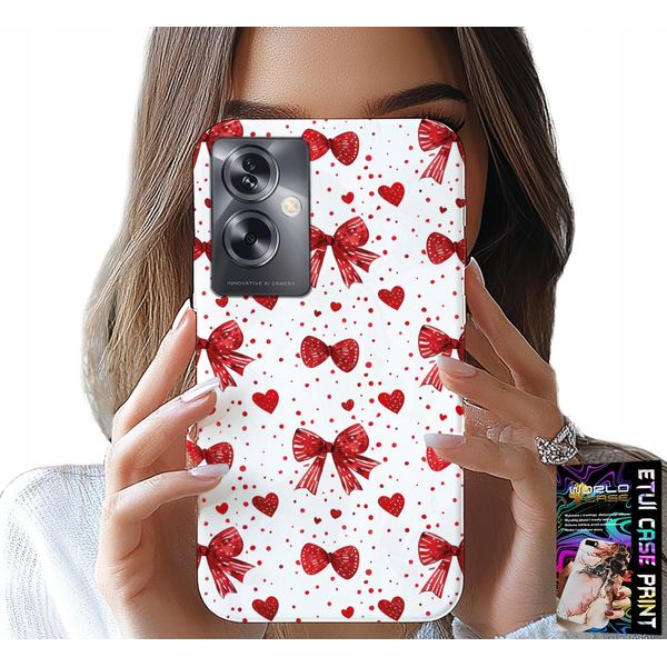 Custodia Per Oppo A79 5G - Nastri Rossi Motivi Alla Moda-image