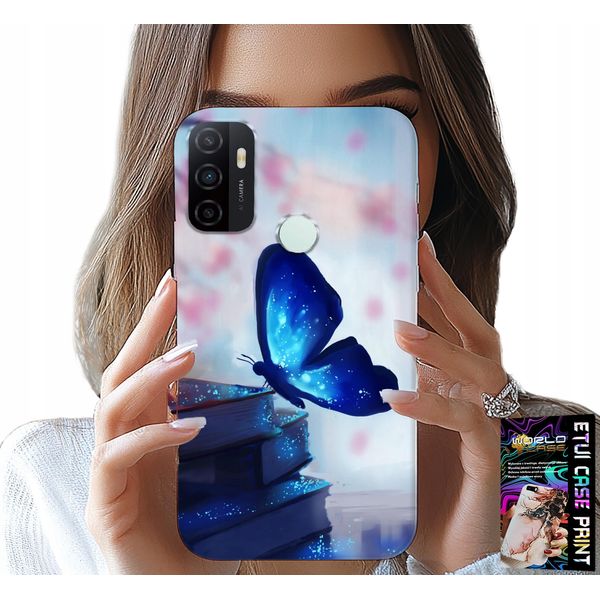 Custodia Per Oppo A53S / A53 2020 - Farfalla Blu, Farfalla, Disegni Femminili-image