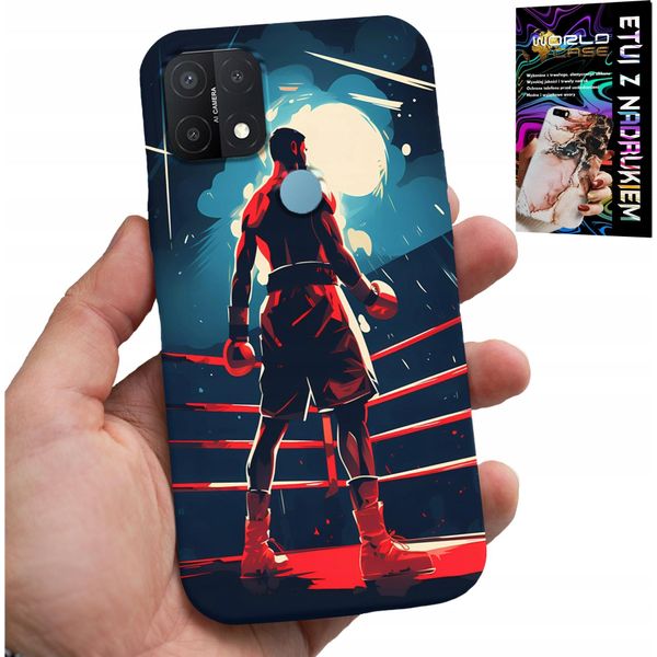 Custodia Per Oppo A15 / A15S - Boxing Combat Sports Boxing Patterns + Vetro-image
