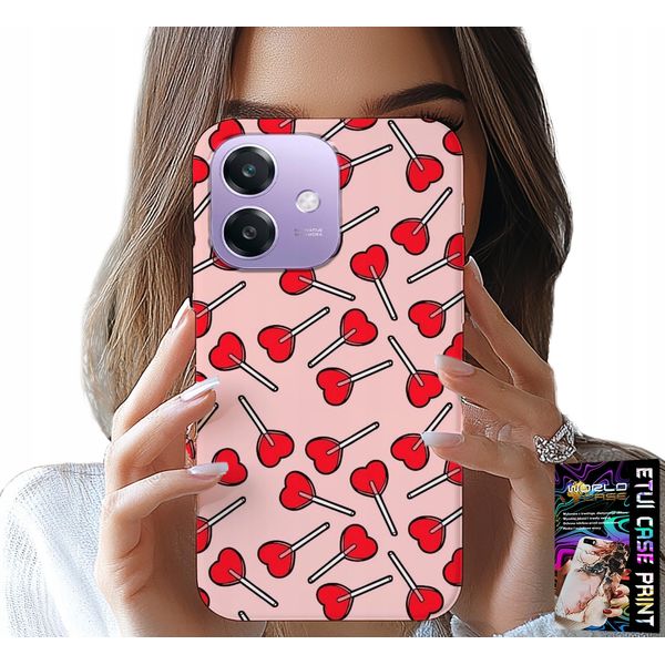 Custodia Per Oppo A40 / A40M - Donna, Modello Lollipop Alla Moda In Una Custodia A Cuori-image