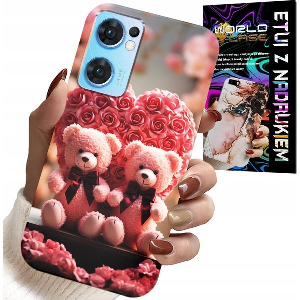 Custodia Per Oppo Reno7 5G - Cuore Della Famiglia Rose Bowl + Vetro-image
