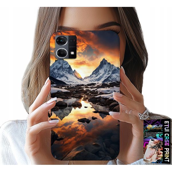 Custodia Per Oppo Reno7 4G - Stream, Montagne, Cime, Everest + Foil-image