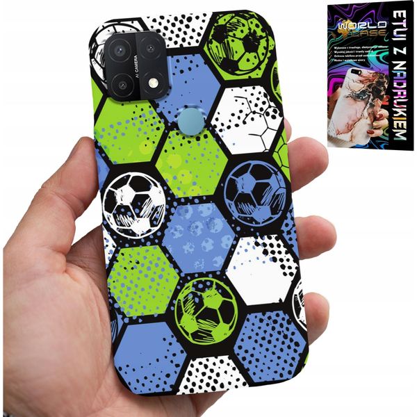 Custodia Per Oppo A15 / A15S - Custodia Calcio Back Patterns Football-image