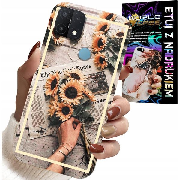 Custodia Per Oppo A15 / A15S - Modello Floreale Sunflower Girasoli-image