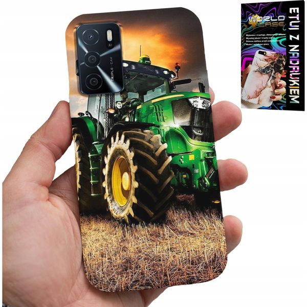 Custodia Per Oppo A16 / A16S / A54S - Trattore Agricolo + Vetro-image