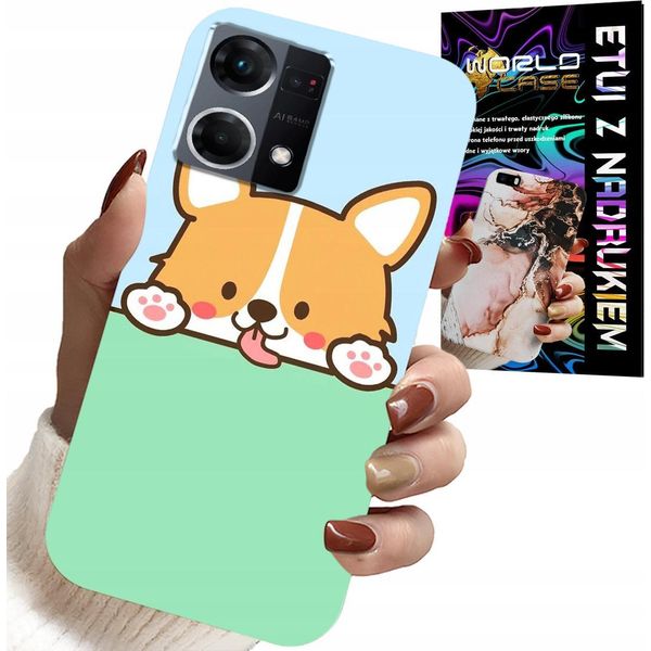 Custodia Per Oppo Reno7 4G - Cover Con Motivi Fiabeschi Del Cane Carino-image