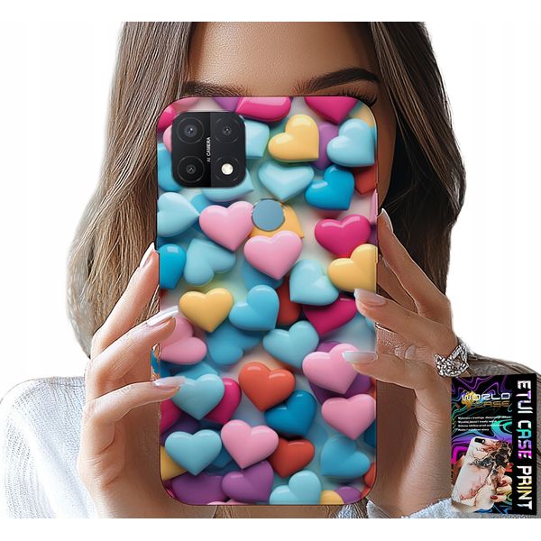 Custodia Per Oppo A15 / A15S - Cuori Colorati Personalizzabili-image