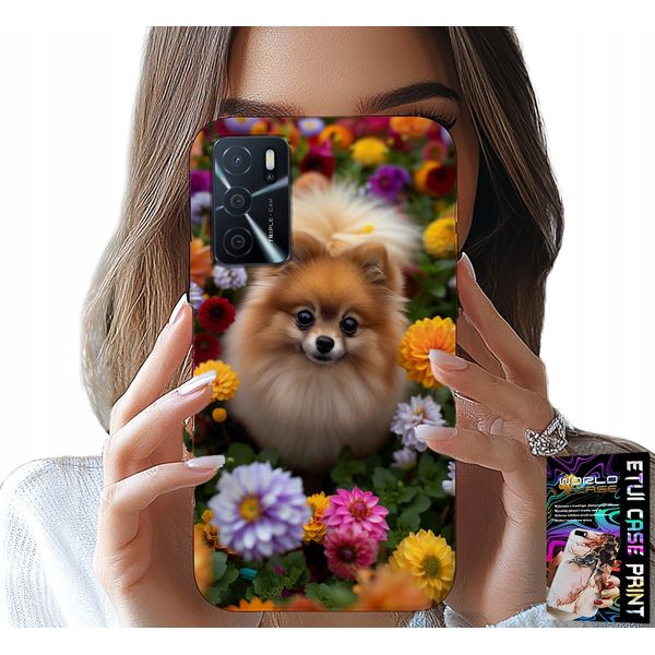 Custodia Per Oppo A16 / A16S / A54S - Cane Carino, Custodia Pomerania + Vetro-image