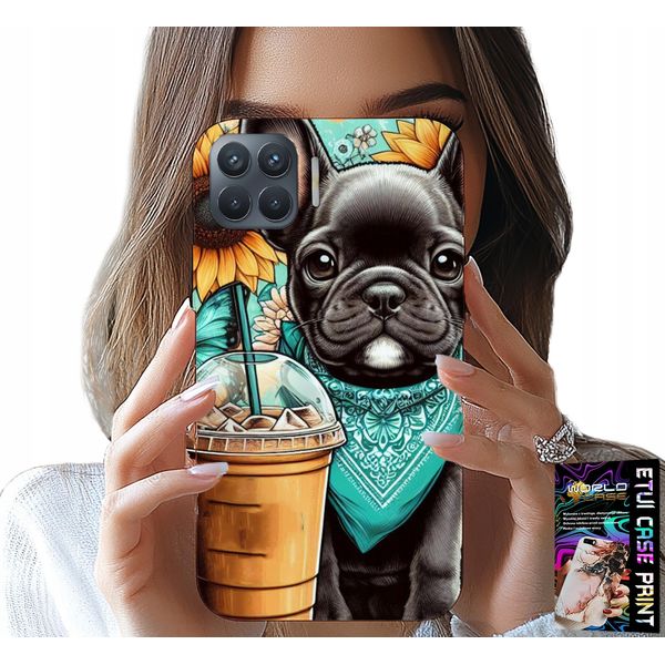Custodia Per Oppo Reno 4 Lite - Bulldog Coffi Love, Girasoli, Custodia Psi-image