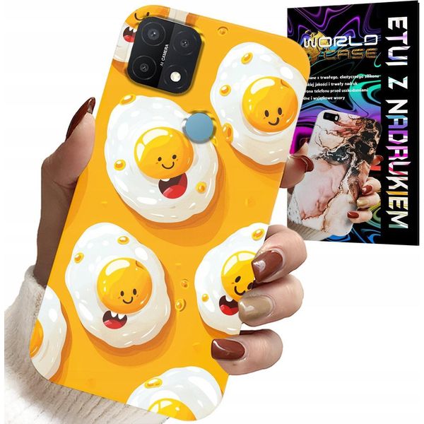 Custodia Per Oppo A15 / A15S - Custodia Per Uova Sorridenti + Foglio Di Alluminio-image