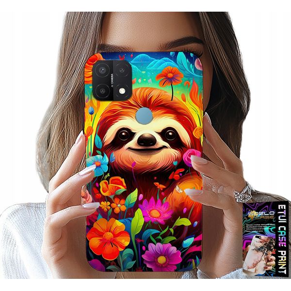 Custodia Per Oppo A15 / A15S - Motivi Animali Colorati Koala + Vetro-image