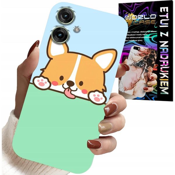 Custodia Per Motorola Moto G55 - Cover Con Motivi Fiabeschi Del Cane Carino-image