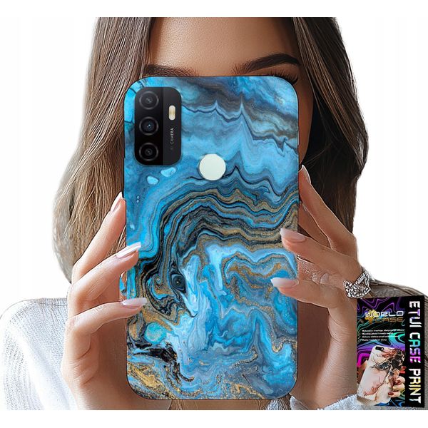 Custodia Per Oppo A53S / A53 2020 - Custodia Con Motivi Marmorizzati + Lamina-image