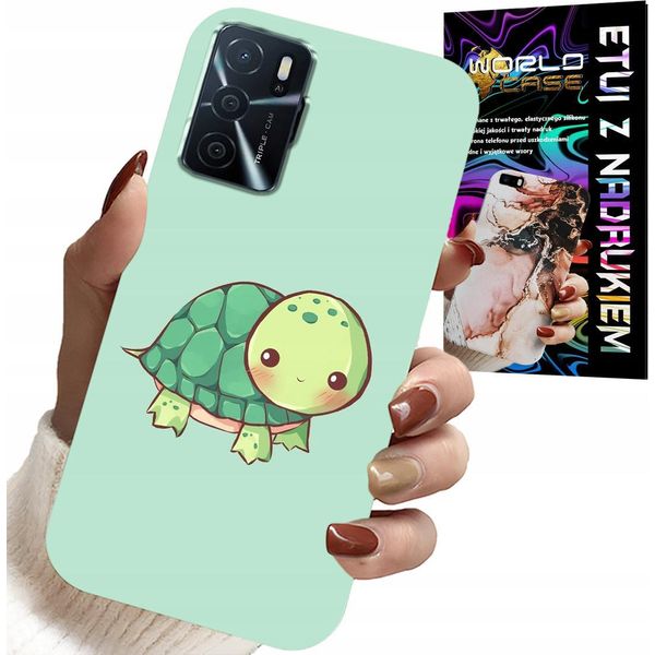 Custodia Per Oppo A16 / A16S / A54S - Modelli Di Tartaruga Per Bambini + Vetro-image
