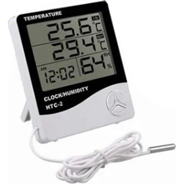 Termometro Igrometro Digitale Per La Casa Monitoraggio Della Temperatura E Dell'umidità Con Sonda Esterna Impermeabile Per Interni Ed Esterni-image