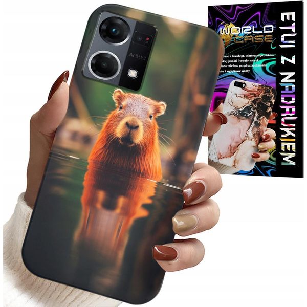 Custodia Per Oppo Reno7 4G - Sweet Capybara, Capybara, Design Multipli-image