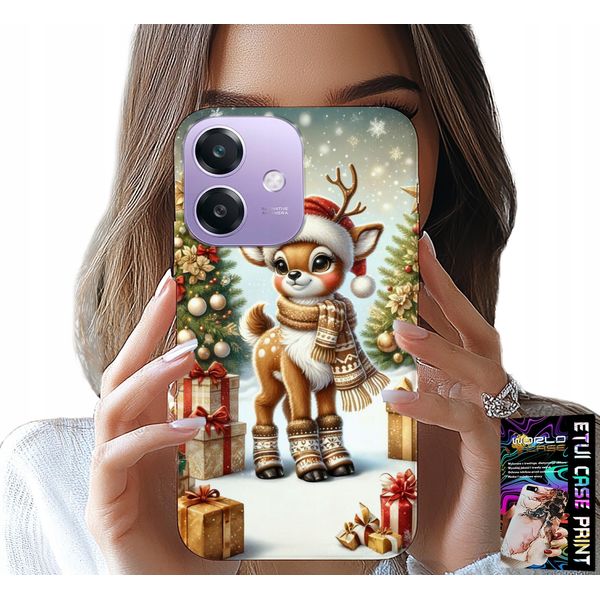 Custodia Per Oppo A60 5G - Renna, Disegni Natalizi + Vetro-image