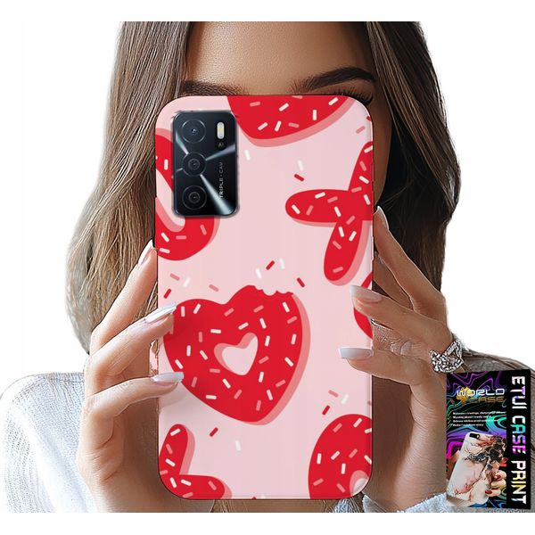 Custodia Per Oppo A16 / A16S / A54S - Donna, Design Alla Moda Xoxo Heart + Glass-image