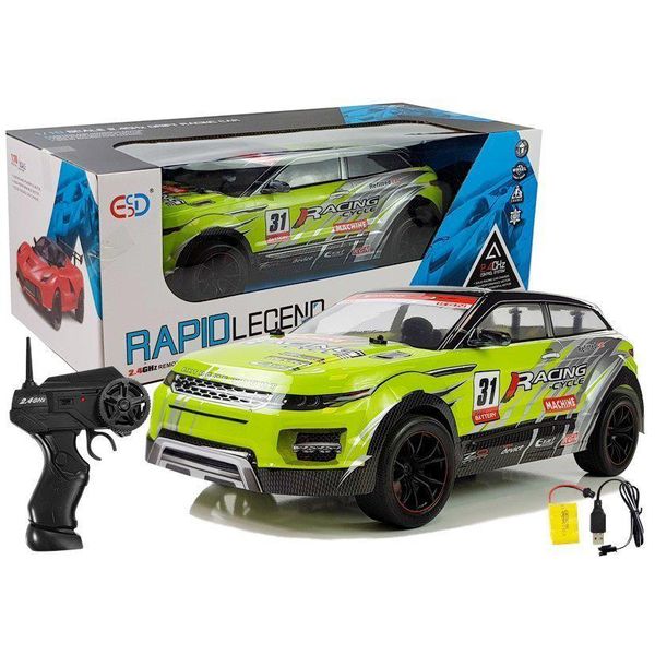 Auto Da Rally Telecomandata 1:10 Verde R/C-image