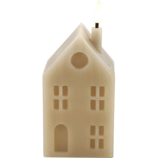 Countryfield Led Candela Casa Beige - Illuminazione Decorativa 7,5X16Cm-image