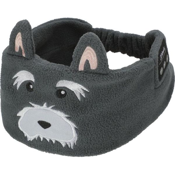 Inf Fascia Bluetooth Con Design Animali - V5.2 In Pile Con Motivo Cane Grigio Scuro-image
