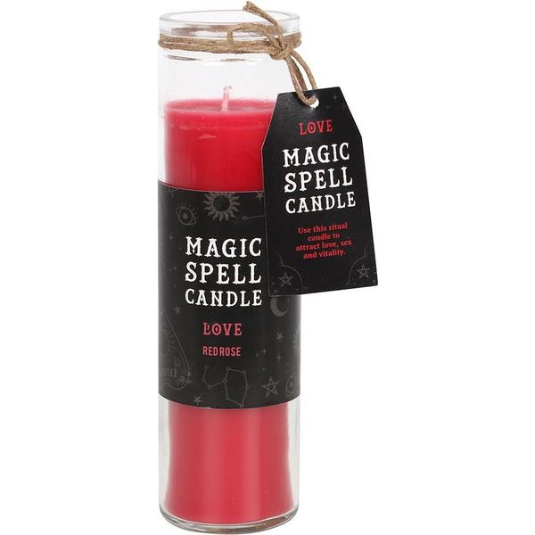 Something Different - Candela Tubolare "Love Magic Spell"", Red Rose SD10639 (Taglia Unica) (Rosso/Trasparente)"-image