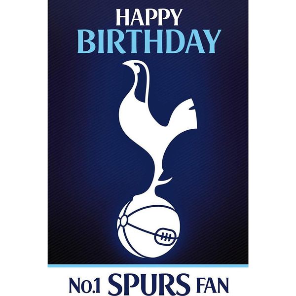 Tottenham Hotspur Fc - Biglietto Di Compleanno Lenticolare E In 3D, Cartoncino TA13905 (Taglia Unica) (Blu Scuro/Bianco)-image