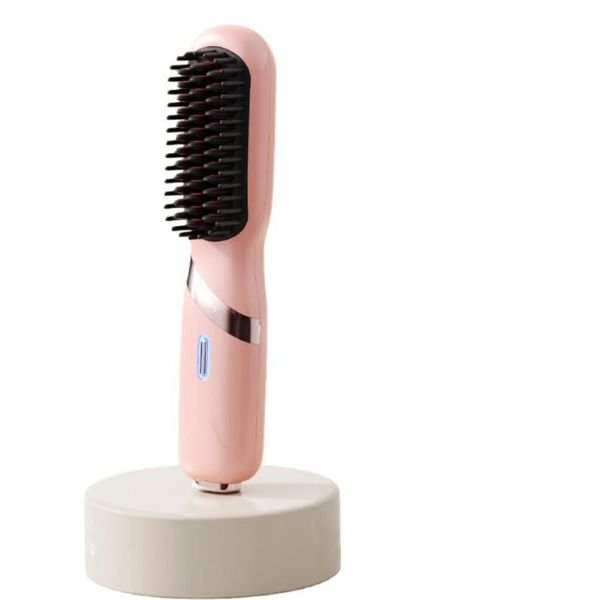 Inf Spazzola Lisciante Portatile Senza Fili Con Controllo Temperatura Intelligente Rosa-image